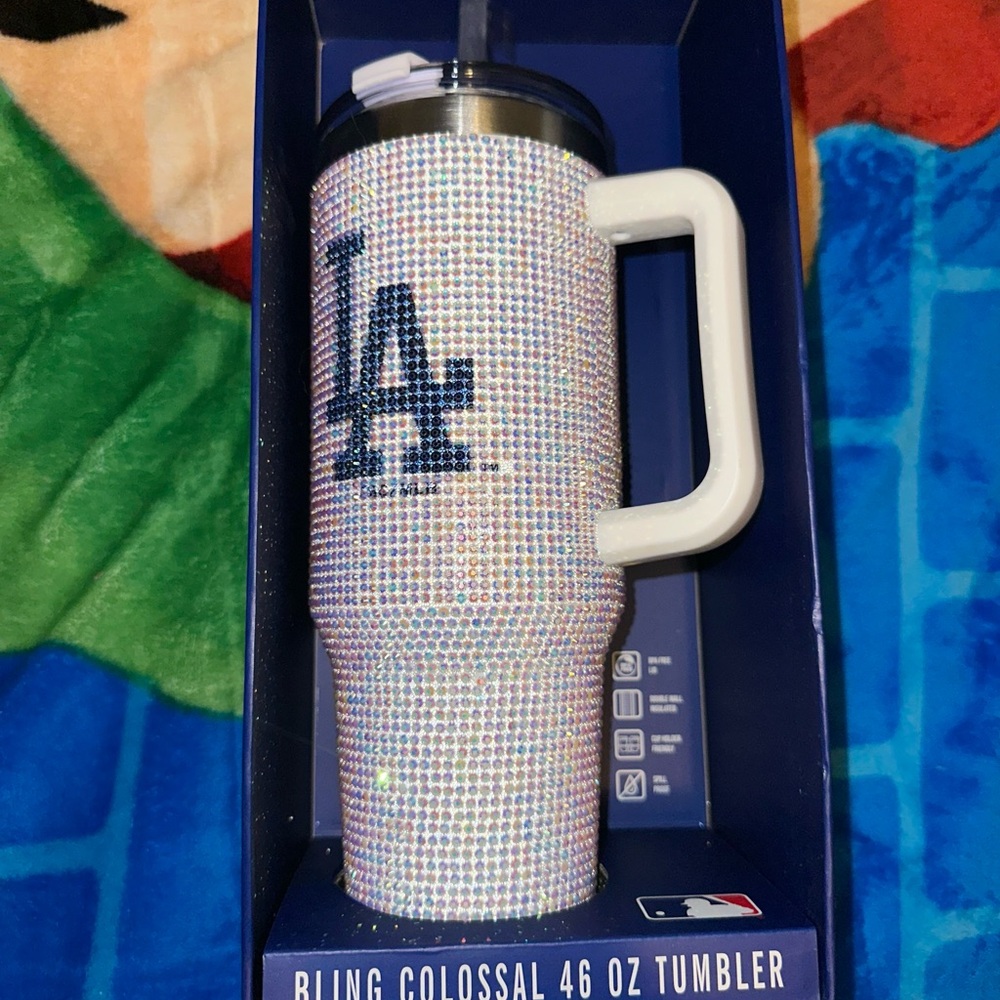 MLB Bling Colossal Tumbler with White and Blue Accents